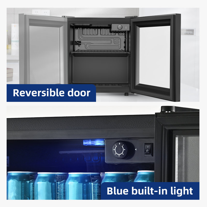 Simzlife 55 Cans Convertible Beverage Refrigerator with Wine Storage